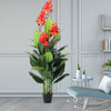 Extra Large 185cm Artificial Blossom Tree Canna Fake Plant in Pot Indoor Outdoor