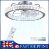 LED Crystal Ceiling Fan Light Dimmable Fan Ceiling Lamp Quiet W/ Remote Hfeujfay