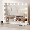 Large Bluetooth Hollywood Vanity Mirror with Lights 15LED Dimmable Makeup Mirror