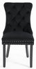 Plush Velvet Dining Chairs with Knocker 1 2 4 6 Black Grey Beige Stud Detailing