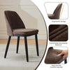 2-Pack Ergonomic Upholstered Dining Chair, Modern Wood Frame, 250 lb Load