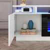 70'' TV Stand 36'' Electric Fireplace Storage Cabinet Media Flame Entertainment
