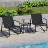 2 Rocking Chairs & Side Table with Breathable Seat