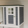 Wooden Cat House, Catio Cat Outdoor Enclosure with Platforms, White