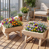 Elevated Half-Barrel Planter Boxes with Legs & Drainage Hole