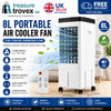 8L PORTABLE AIR COOLER FAN HUMIDIFIER 65W BEDROOM OFFICE COOLING UNIT