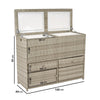 Grey 62 Litre Rattan Double Cooler Box - Aspen FTR094