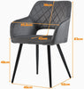 Velvet Dining Chairs Padded Set of 1/2 Metal Legs Kitchen Home Office Multicolor