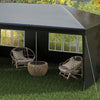 6m x 3m Garden Gazebo Marquee Canopy Party Tent Canopy Patio Black