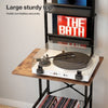 Record Stand Player Display Storage Shelf Cabinet 2 Shelves 3 Racks