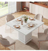 90CM Square Dining Table with 2 Placemats, Small Dinner Kitchen Table with Base