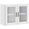 Kitchen Wall Cabinet with Glass Door Lucca White Engineered Wood