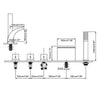5 Hole Bathroom Bathtub Waterfall Faucet Chrome Tub Sink Mixer Tap &Hand Shower