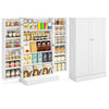 41” Tall Pantry Cabinet Kitchen Storage Cabinet with Doors-White