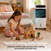 Portable Air Cooler Oscillating Fan Ice Cold Unit on Wheels Timer with Ice Packs