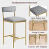 Dining Bar Table Set for 2 with 3-Tier Storage Shelves & 2 Upholstered Chairs