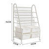 Childrens Kids Book Shelf Metal Sling Storage Rack Organizer Bookcase Bookshelf
