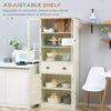 Freestanding Kitchen Cupboard, 5-tier Storage Cabinet with Adjustable Shelves an
