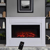 1.8KW Electric Fireplace LED Flames Log Burner Mantel Heater With Remote Control