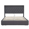 Upholstered Bed Frame with Hydraulic Lift 5FT King Size Bed Frame with Headboard