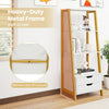 Home Office Versatile Bookcase Ladder Bookshelf-White