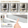 Dressing Table with LED Mirror Drawers Vanity Table Makeup Desk Stool Set White