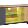 TV Stand 190cm Entertainment Center with 1 Drawer, 3 Compartments, LED Lighting