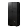 2 Door 2 Drawer Wardrobe with Shelf Hanging Rail Clothes Storage Cupboards Unit