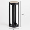 Wooden Round 23" Sofa Side End Table 2 Shelf Bedroom Night Stand Space Saving