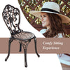 Outdoor Patio Table and Chairs Furniture 3-Piece Patio Bistro Set-Red Copper