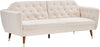 3 Seater Velvet Sofa Bed Click Clack 5 Colour Luxury Button Tufted Sleeper Couch