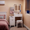Dressing Table With Drawers Mirror Stool Set Makeup Desk Vanity Table Bedroom