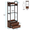 Freestanding Closet Organizer Small Clothes Rack with Drawers and Shelves