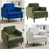 Single Accent Chair Fabric Sofa Wingback Armchair w/ Wood Frame for Living Room