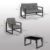 Garden Furniture Set 4 Seater Indoor Outdoor Conservatory Light Grey