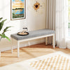 117 cm Indoor Long Ottoman Bench w/ Rubber Wood Legs-Dark Grey