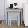 Wooden Nest of Tables 3 Piece Table Set Coffee Side Living Room Furniture