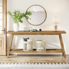 70.9'' Console Table for Entryway, 2-Tier Narrow Wood Sofa Table Behind Couch