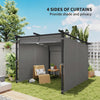 3 x 3(m) Metal Pergola with Retractable Roof and Sidewalls, UPF30+ Refurbished