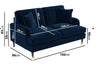 Brand new Set of soft lounge furniture Navy Velvet 3+2+love seat with footstool
