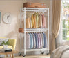 Heavy Duty Metal Double Rail Clothes Garment Hanging Rack Shelf Display Stand UK