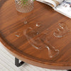 Nesting Coffee Tables Set of 2 Round Stacking Sofa Side Tables for Living Room