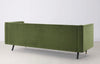 SWYFT MODEL X02 3 SEATER SOFA VINE GREEN WITH STYLISH COPPER FEET