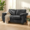 2 Seater Sofa, Chenille Small Sofa with Spring Cushions, Dark Grey