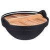 1 set of Outdoor Cast Iron Pot Camping Hanging Cookware Cooking Pot with Lid