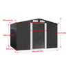 6 X 8FT Anthracite Steel Sheds Foundation Base Outdoor Garden Storage Shed House