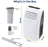 7000 BTU Portable Air Conditioner 3-in-1 Air Cooler Fan Dehumidifier