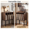 Record Player Stand Turntable Stand with Vinyl Storage Shelves Brown
