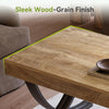 47.24-Inch Rectangle Coffee Table Industrial Wooden Center Table for Living Room