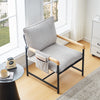 Single Accent Chair with Metal Frame Wide Seat Corduroy Armchair Living Room